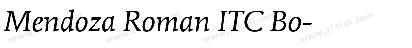 Mendoza Roman ITC Bo字体转换